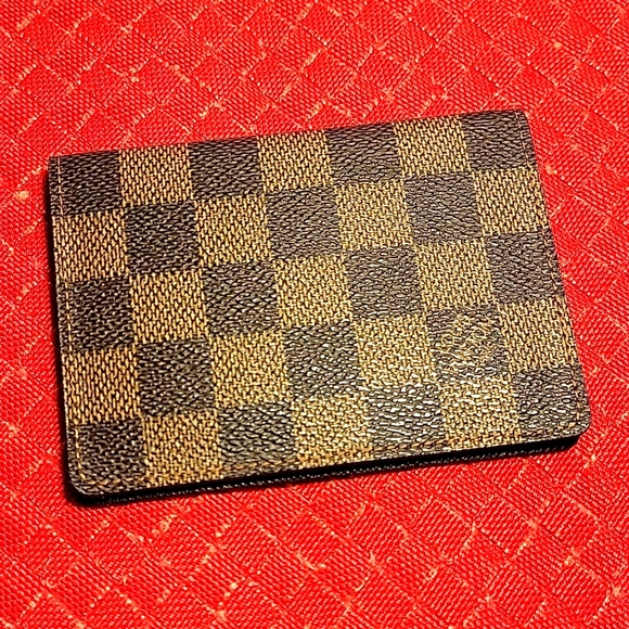 💯Authentic Louis Vuitton cardholder vintage Damier Ebene - Picture 1 of 12